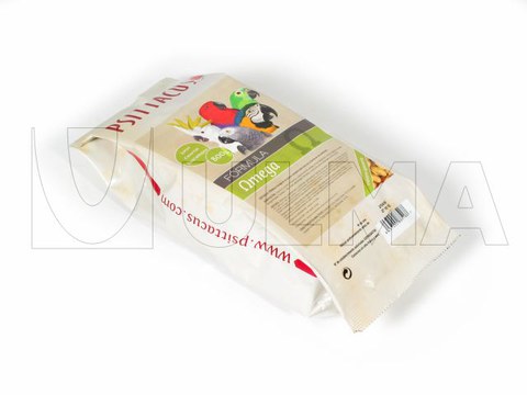 Упаковка семечек для птиц на вертикальной машине (VFFS) в пакет с плоским дном с боковым швом