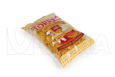 Упаковка снеков на вертикальной машине (VFFS) в модифицированную атмосферу (МГС) в пленку БОПП или ламинированную пленку