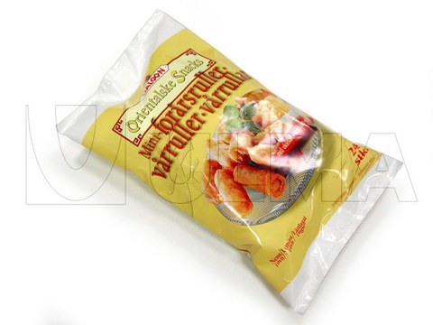 Упаковка замороженных мини-роллов на вертикальной машине