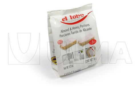 Упаковка конфет с нугой в пакет с плоским дном и ламинированную пленку на вертикальной машине (VFFS)