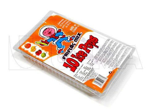 Упаковка конфет в жёсткий лоток на термоформере