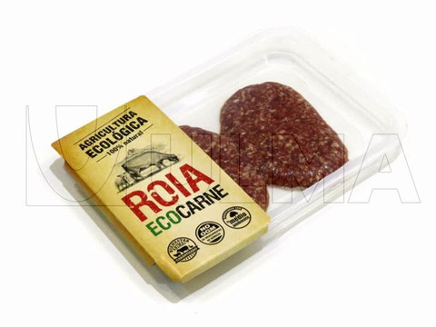 Скин-упаковка гамбургеров на трейсилере