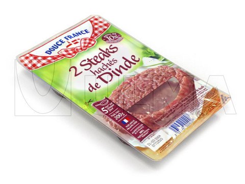 Упаковка гамбургера на термоформере в МГС