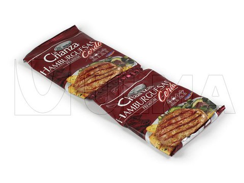 Упаковка замороженного бургера на флоу-паке (hffs)