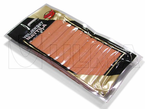 Вакуумная упаковка сосисок в мягкую плёнку на термоформере