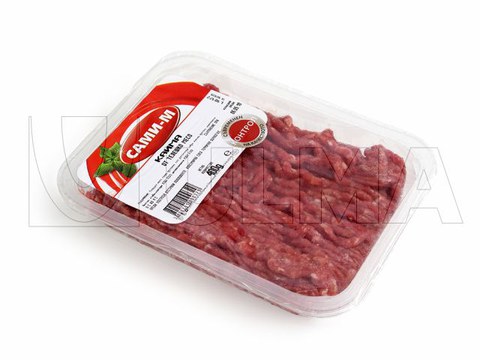 Упаковка фарша в модифицированной атмосфере (МГС) на трейсилере