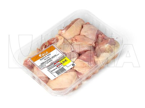 Упаковка куриных ножек и крылышек в МГС на трейсилере