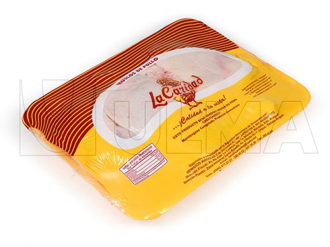 Упаковка куриных ножек в термоусадочную пленку на флоупаке