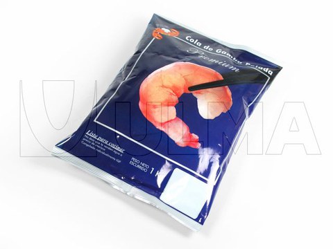 Упаковка замороженных креветок на вертикальной машине (VFFS) в трехшовный пакет типа “подушка”