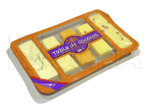 Упаковка порционного сыра в модифицированной атмосфере (МГС) на трейсилере